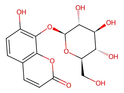 Daphnetin-8-glucoside structure