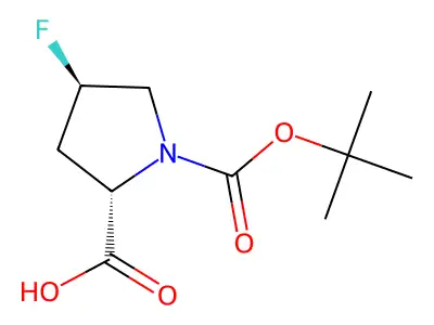 1-(Tert-butoxycarbonyl)-4-fluoropyrrolidine-2-carboxylic acid structure