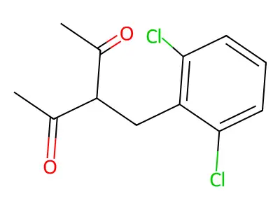 3-[(2,6-Dichlorophenyl)methyl]pentane-2,4-dione structure