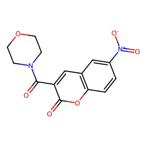 3-(Morpholine-4-carbonyl)-6-nitrochromen-2-one structure