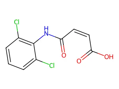 (2Z)-4-[(2,6-Dichlorophenyl)amino]-4-oxo-2-butenoic acid structure