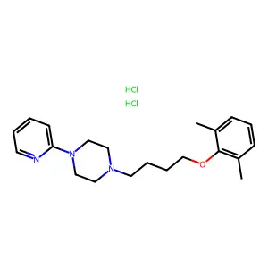 Piperazine, 1-(2-pyridyl)-4-(4-(2,6-xylyloxy)butyl)-, dihydrochloride structure