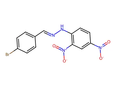 N-[(4-bromophenyl)methylideneamino]-2,4-dinitroaniline structure