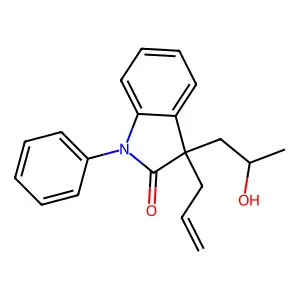 2-Indolinone, 3-allyl-3-(2-hydroxypropyl)-1-phenyl- structure