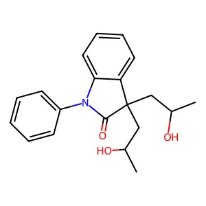 2-Indolinone, 3,3-bis(2-hydroxypropyl)-1-phenyl- structure