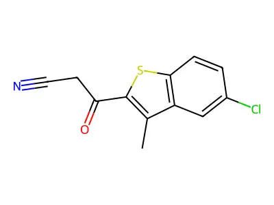3-(5-Chloro-3-methyl-1-benzothiophen-2-yl)-3-oxopropanenitrile structure