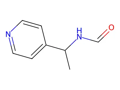 N-(1-pyridin-4-ylethyl)formamide structure