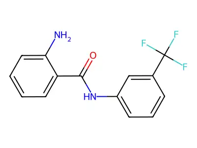 2-amino-N-[3-(trifluoromethyl)phenyl]benzamide structure