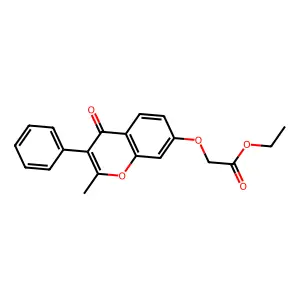 Ethyl 2-(2-methyl-4-oxo-3-phenylchromen-7-yl)oxyacetate structure