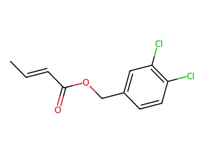 2-Butenoic acid, (3,4-dichlorophenyl)methyl ester, (2E)- structure