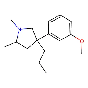 4-(3-Methoxyphenyl)-1,2-dimethyl-4-propylpyrrolidine structure