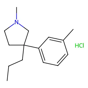 Pyrrolidine, 1-methyl-3-propyl-3-(m-tolyl)-, hydrochloride structure