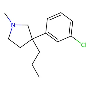 Pyrrolidine, 3-(m-chlorophenyl)-1-methyl-3-propyl- structure