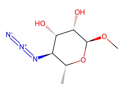 Methyl 4-azido-4,6-dideoxymannopyranoside structure