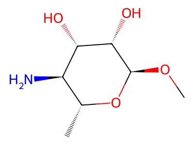 alpha-D-Mannopyranoside, methyl 4-amino-4,6-dideoxy- structure