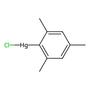 Chloro-(2,4,6-trimethylphenyl)mercury structure