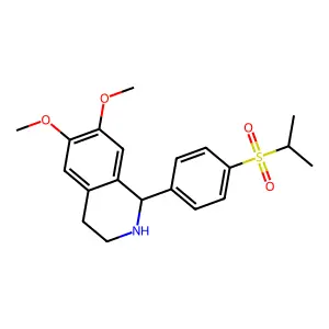 1,2,3,4-Tetrahydro-1-(p-(isopropylsulfonyl)phenyl)-6,7-dimethoxy-isoquinoline structure