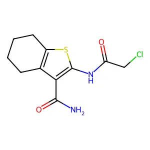 2-(2-Chloro-acetylamino)-4,5,6,7-tetrahydro-benzo[b]thiophene-3-carboxylic acid amide structure