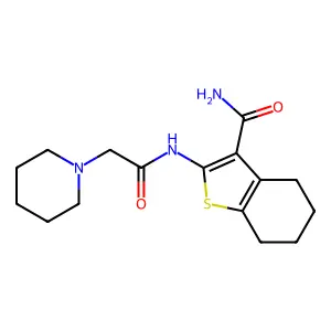 2-(2-Piperidylacetylamino)-4,5,6,7-tetrahydrobenzo[b]thiophene-3-carboxamide structure
