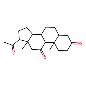 17-Acetyl-10,13-dimethyl-tetradecahydro-cyclopenta(A)phenanthrene-3,11-dione structure