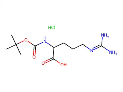 L-Arginine, N2-((1,1-dimethylethoxy)carbonyl)-, hydrochloride (1:1) structure