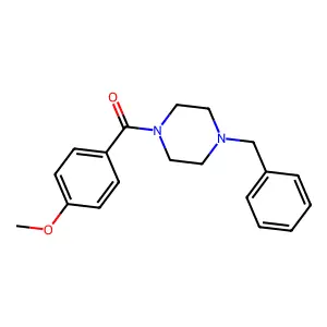 1-Benzyl-4-(4-methoxybenzoyl)piperazine structure