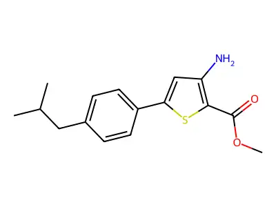 Methyl 3-Amino-5-(4-Isobutylphenyl)Thiophene-2-Carboxylate structure