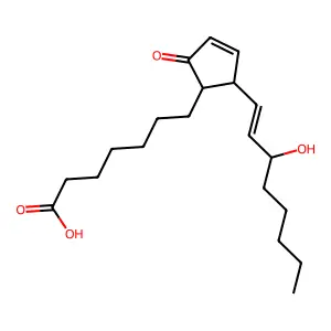 7-[(1R,2S)-2-[(3R)-3-hydroxyoct-1-enyl]-5-oxocyclopent-3-en-1-yl]heptanoic acid structure