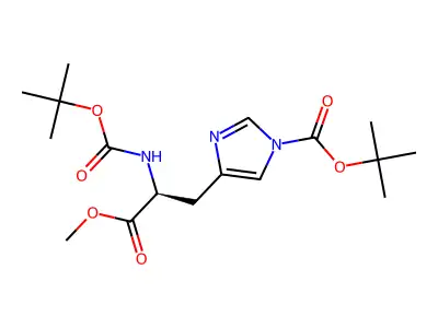 Boc-His(Boc)-Ome structure