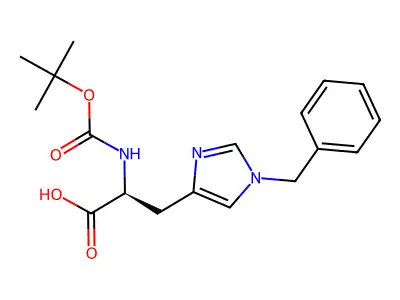 3-(1-Benzylimidazol-4-yl)-2-(tert-butoxycarbonylamino)propanoic acid structure