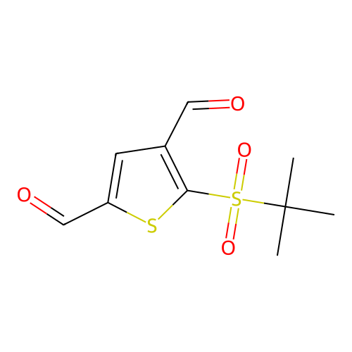 5-Tert-butylsulfonylthiophene-2,4-dicarbaldehyde structure