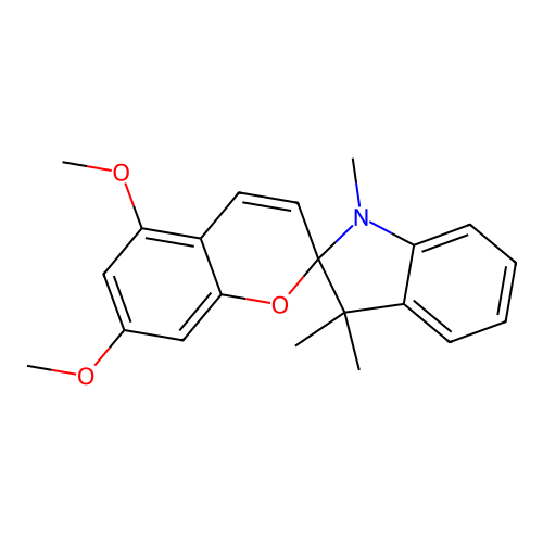 5,7-Dimethoxy-1',3',3'-trimethylspiro[chromene-2,2'-indoline] structure