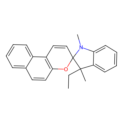 (2'S,3'R)-3'-ethyl-1',3'-dimethylspiro[benzo[f]chromene-3,2'-indoline] structure