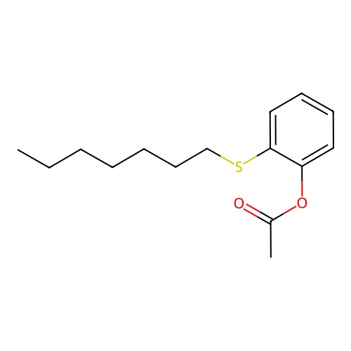 Acetic acid 2-heptylsulfanyl-phenyl ester structure