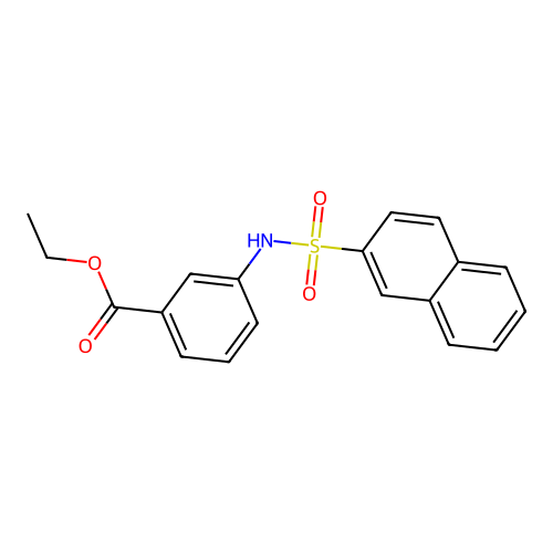 Benzoic acid, 3-[(2-naphthalenylsulfonyl)amino]-, ethyl ester structure