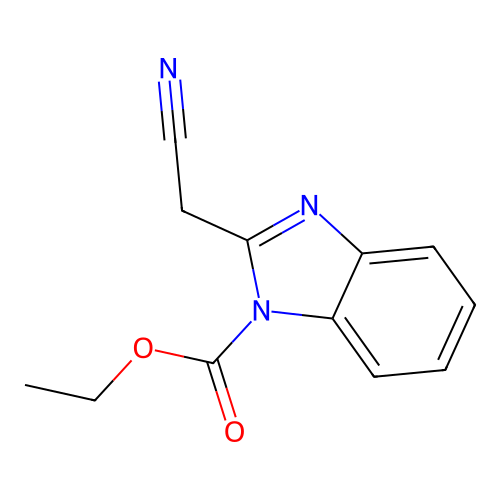 ethyl 2-(cyanomethyl)-1H-benzimidazole-1-carboxylate structure