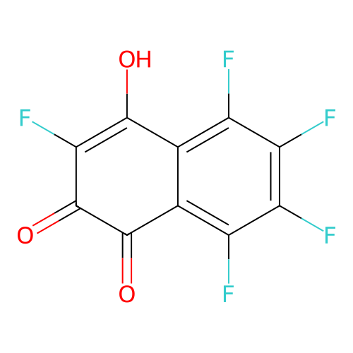 3,5,6,7,8-Pentafluoro-4-hydroxynaphthalene-1,2-dione structure