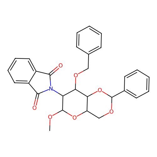 Methyl 3-O-Benzyl-4,6-O-benzylidene-2-deoxy-2-N-phthalimido- beta-D-glucopyranoside structure