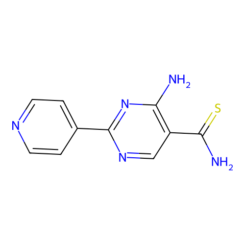 4-Amino-2-pyridin-4-ylpyrimidine-5-carbothioamide structure