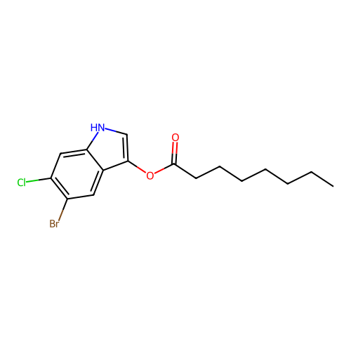 5-Bromo-6-chloro-3-indolyl caprylate structure