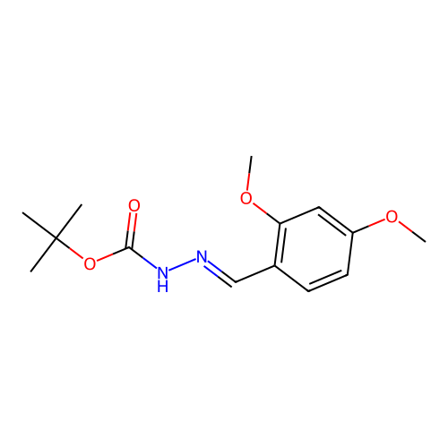 Tert-butyl (e)-2-(2,4-dimethoxybenzylidene)hydrazine-1-carboxylate structure