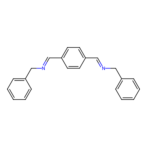 N-benzyl-1-[4-(benzyliminomethyl)phenyl]methanimine structure