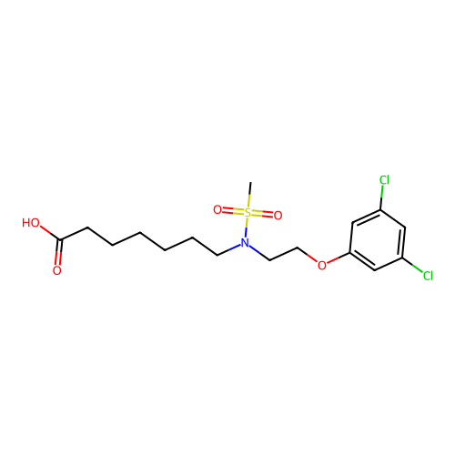 7-{[2-(3,5-Dichloro-phenoxy)-ethyl]-methanesulfonyl-amino}-heptanoic acid structure