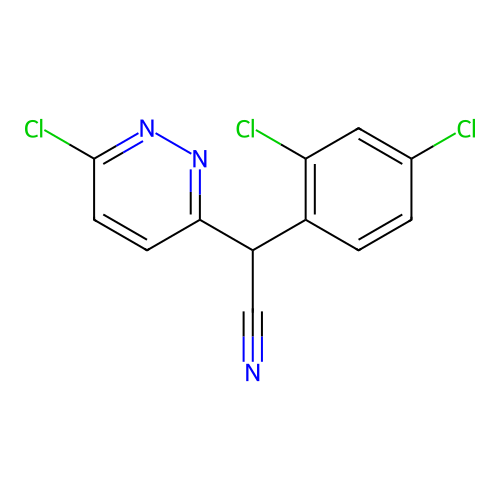 2-(6-Chloro-3-pyridazinyl)-2-(2,4-dichlorophenyl)acetonitrile structure