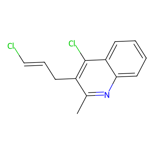 4-chloro-3-[(2E)-3-chloroprop-2-en-1-yl]-2-methylquinoline structure