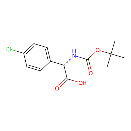 (S)-2-((tert-Butoxycarbonyl)amino)-2-(4-chlorophenyl)acetic acid structure