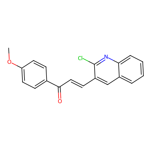 (E)-3-(2-chloroquinolin-3-yl)-1-(4-methoxyphenyl)prop-2-en-1-one structure