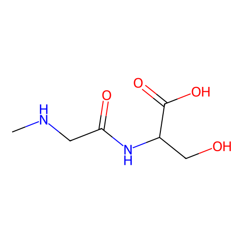 (2S)-3-hydroxy-2-{[(methylamino)acetyl]amino}propanoic acid structure