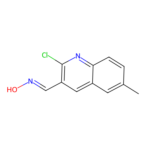 N-[(2-chloro-6-methylquinolin-3-yl)methylidene]hydroxylamine structure
