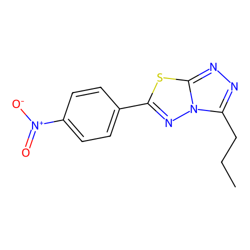 6-(4-Nitrophenyl)-3-propyl[1,2,4]triazolo[3,4-b][1,3,4]thiadiazole structure